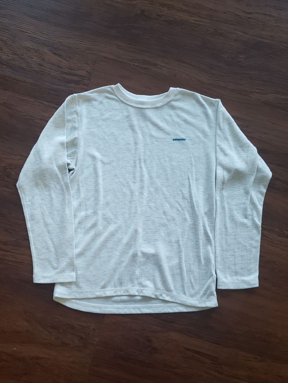 Patagonia Heather Off-White Long Sleeve Capilene Crewneck Size L Athleisure